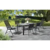 Gartenstuhl 'Marie' klappbar Stahl schwarz 70 x 104 x 55,5 cm