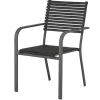 Gartenstuhl 'Marie' stapelbar Stahl schwarz 59 x 68 x 56 cm