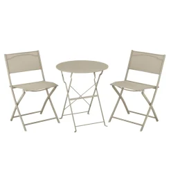 Gartenstuhl 'Nika' klappbar beige 45 x 81 x 51 cm