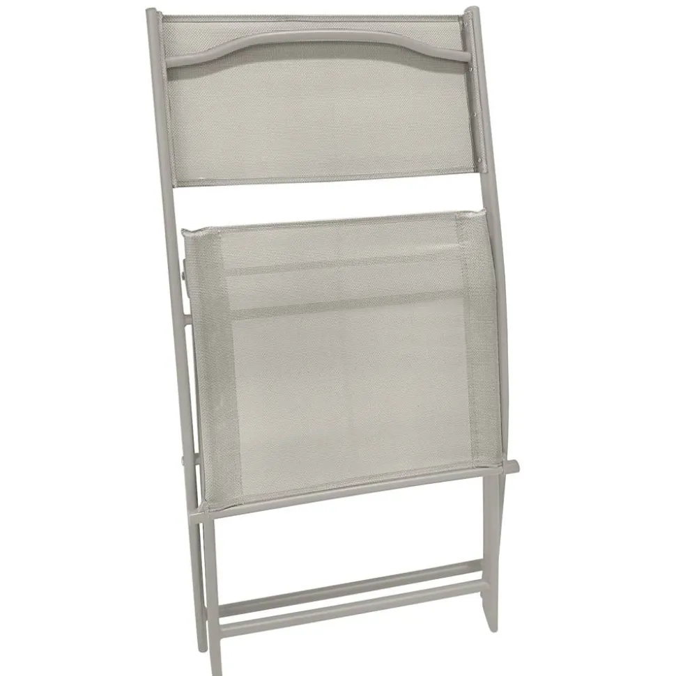 Gartenstuhl 'Nika' klappbar beige 45 x 81 x 51 cm