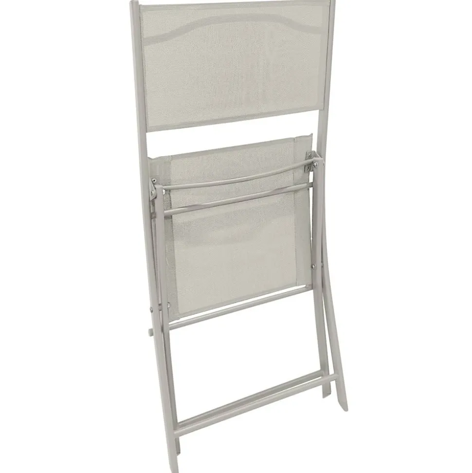 Gartenstuhl 'Nika' klappbar beige 45 x 81 x 51 cm