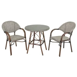 Gartenstuhl 'Rita' Aluminium beige 60,5 x 56 x 85 cm