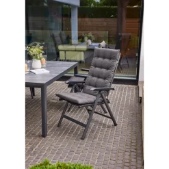 Gartenstuhl 'Tesoro' klappbar Aluminium anthrazit 60,5 x 110 x 44 cm