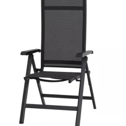 Gartenstuhl 'Tesoro' klappbar Aluminium anthrazit 60,5 x 110 x 44 cm