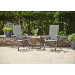 Gartenstuhl 'Tesoro' klappbar Aluminium anthrazit 60,5 x 110 x 68 cm