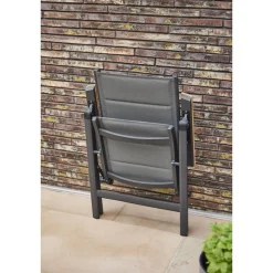 Gartenstuhl 'Tesoro' klappbar Aluminium anthrazit 60,5 x 110 x 68 cm