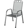 Gartenstuhl 'Toulouse' stapelbar Stahl grau 56 x 98 x 69 cm