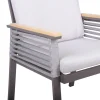 Gartenstuhlset 'Denia' Aluminium dunkelbraun 2 Stück