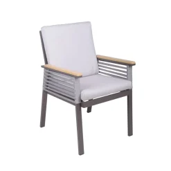 Gartenstuhlset 'Denia' Aluminium dunkelbraun 2 Stück