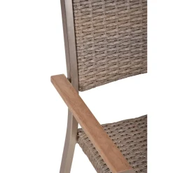 Gartenstuhlset 'Florence' stapelbar Aluminium braun 2 Stück