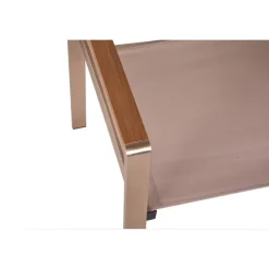 Gartenstuhlset 'Florence' stapelbar Aluminium champagnerfarben 2 Stück