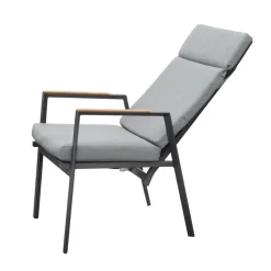 Gartenstuhlset 'Newport' stapelbar anthrazit/grau 2 Stück