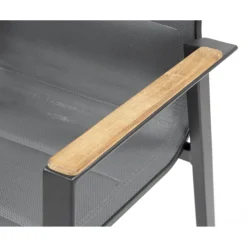 Gartenstuhlset 'Newport' stapelbar Aluminium anthrazit 2 Stück