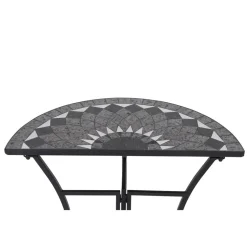 Gartentisch 'Como' Stahl/Keramik 35,5 x 71 x 70 cm