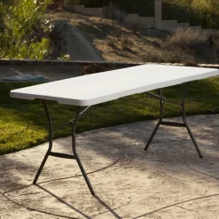 Gartentisch klappbar Stahl/Kunststoff 76 x 74 x 183 cm