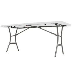 Gartentisch klappbar Stahl/Kunststoff 76 x 74 x 183 cm