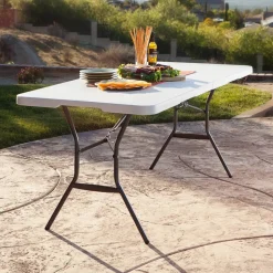 Gartentisch klappbar Stahl/Kunststoff 76 x 74 x 183 cm