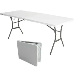 Gartentisch klappbar Stahl/Kunststoff 76 x 74 x 183 cm