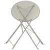 Gartentisch 'Nika' klappbar Stahl beige Ø 60 x 70 cm