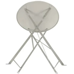 Gartentisch 'Nika' klappbar Stahl beige Ø 60 x 70 cm