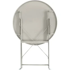 Gartentisch 'Nika' klappbar Stahl beige Ø 60 x 70 cm