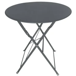 Gartentisch 'Nika' klappbar Stahl grau Ø 60 x 70 cm