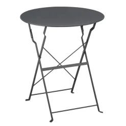 Gartentisch 'Nika' klappbar Stahl grau Ø 60 x 70 cm
