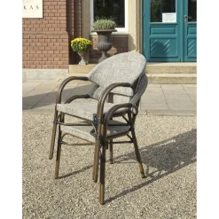 Gartentisch 'Rita' Aluminium/Glas Ø 70 x 74 cm
