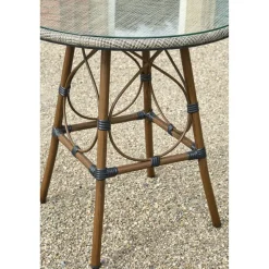 Gartentisch 'Rita' Aluminium/Glas Ø 70 x 74 cm