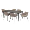 Gartentisch 'Silvie' Stahl/Glas 180 x 90 x 72 cm