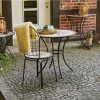 Gartentisch 'Stella' klappbar Stahl/Keramik 70 x 71 x 35,5 cm