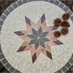 Gartentisch 'Stella' Stahl/Keramik Ø 70 x 71 cm