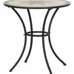 Gartentisch 'Stella' Stahl/Keramik Ø 70 x 71 cm