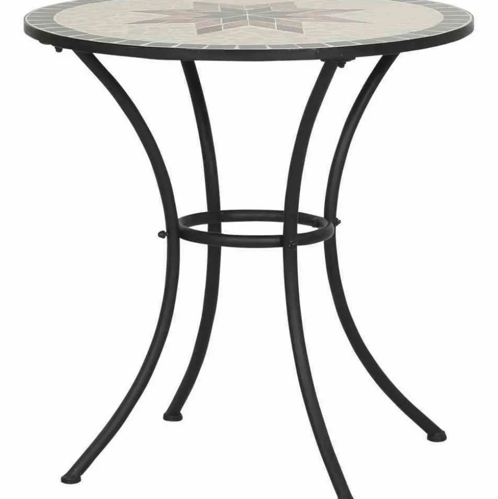 Gartentisch 'Stella' Stahl/Keramik Ø 70 x 71 cm