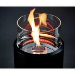 Gas-Feuerstelle 'Nova LED M' schwarz Ø 36 x 88 cm