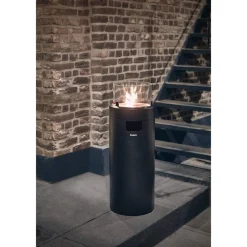 Gas-Feuerstelle 'Nova LED M' schwarz Ø 36 x 88 cm