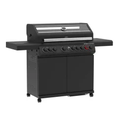 Gasgrill 'Artiso G6-SB Nero' schwarz 158 x 114,5 x 53 cm
