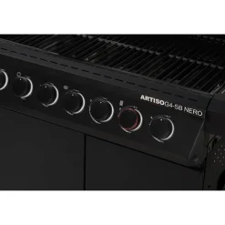 Gasgrill 'Artiso G4-SB Nero' schwarz 139 x 114,5 x 53 cm