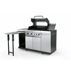Gasgrill 'Augusta' silbern 4+1 Brenner 17 kW 150,5 x 116,5 x 58 cm