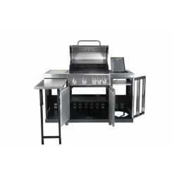 Gasgrill 'Augusta' silbern 4+1 Brenner 17 kW 150,5 x 116,5 x 58 cm