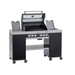 Gasgrill 'BBQ-Island Videro G4-SL Vario+' schwarz 154 x 118 x 60 cm