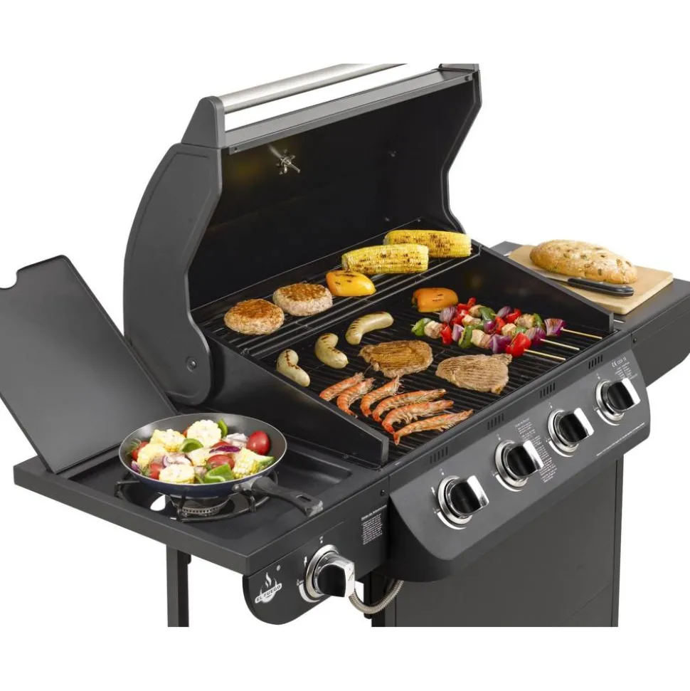 Gasgrill 'Columbus' schwarz 107,5 x 130 x 58,5 cm