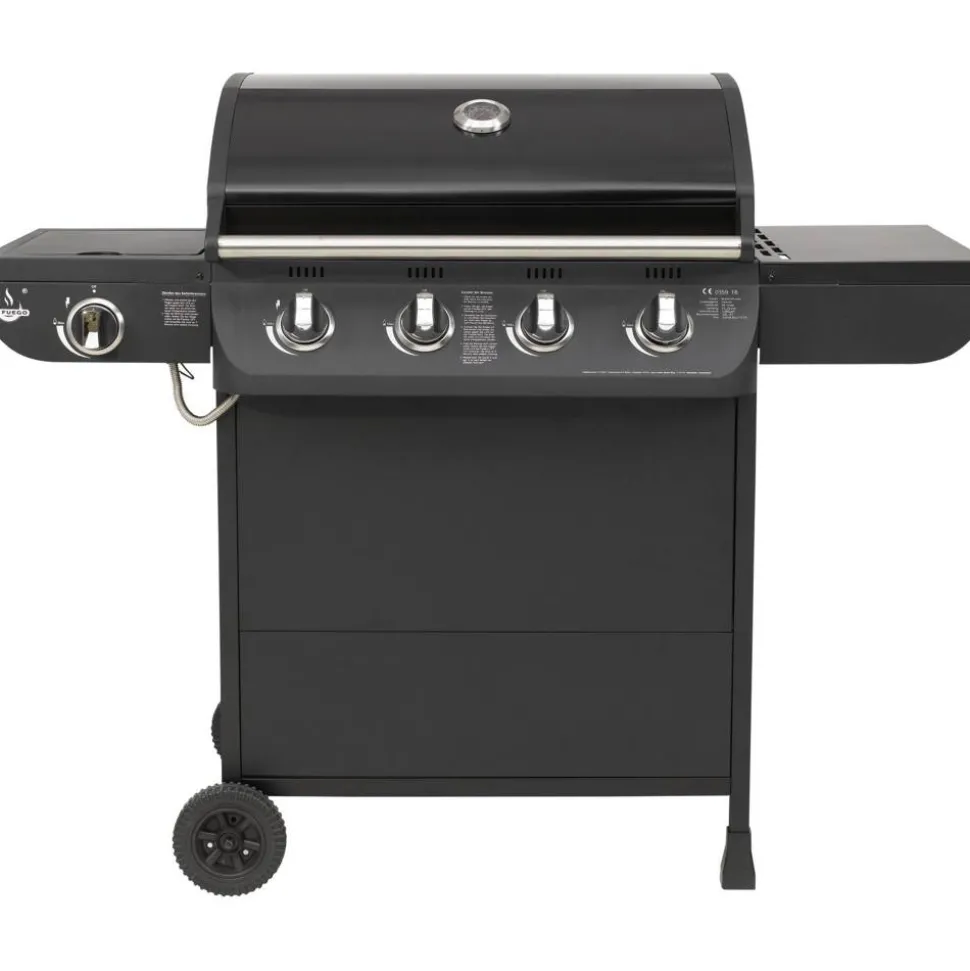 Gasgrill 'Columbus' schwarz 107,5 x 130 x 58,5 cm