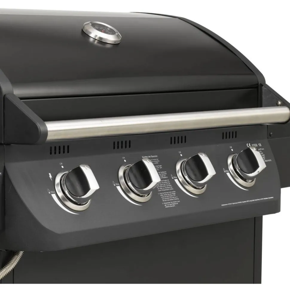 Gasgrill 'Columbus' schwarz 107,5 x 130 x 58,5 cm