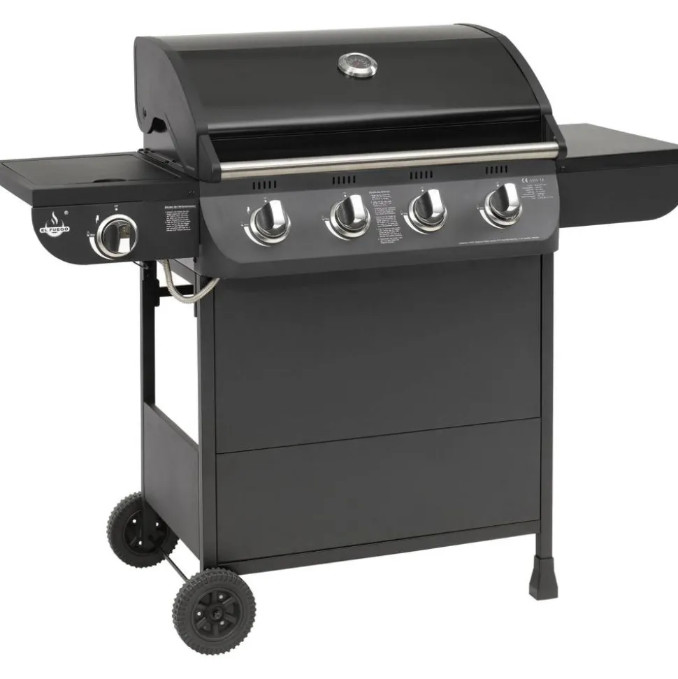 Gasgrill 'Columbus' schwarz 107,5 x 130 x 58,5 cm
