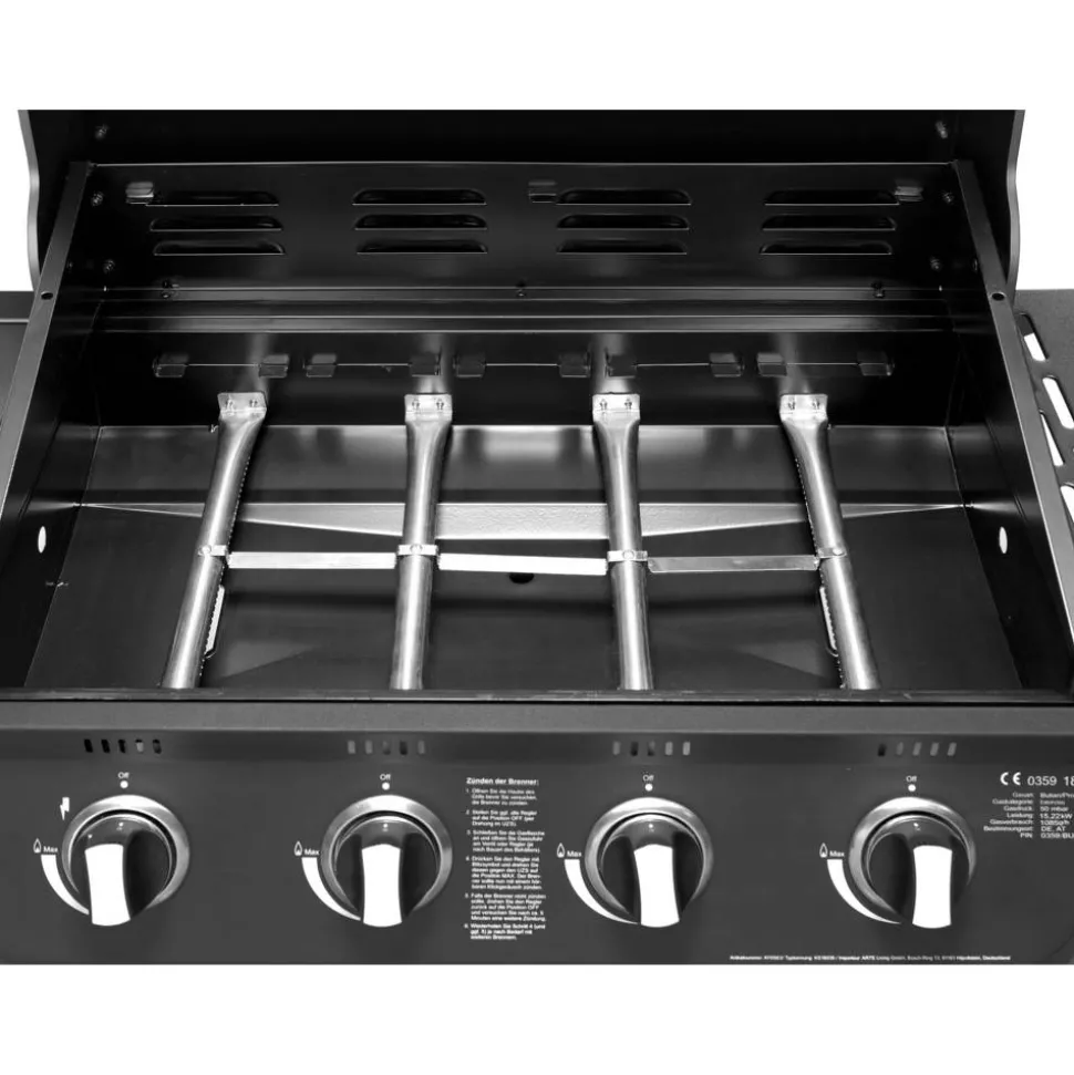 Gasgrill 'Columbus' schwarz 107,5 x 130 x 58,5 cm