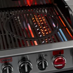Gasgrill 'Cruster Uniqe 3' schwarz/silber 145 x 120 x 65,5 cm