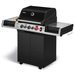 Gasgrill 'Cruster Uniqe 3' schwarz/silber 145 x 120 x 65,5 cm