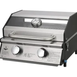 Gasgrill 'Jesolo' silbern 47,5 x 31,3 x 43,2 cm