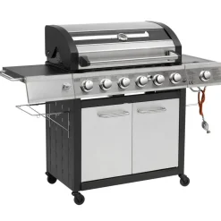 Gasgrill 'Long Beach' silbern 121 x 161 x 59,5 cm